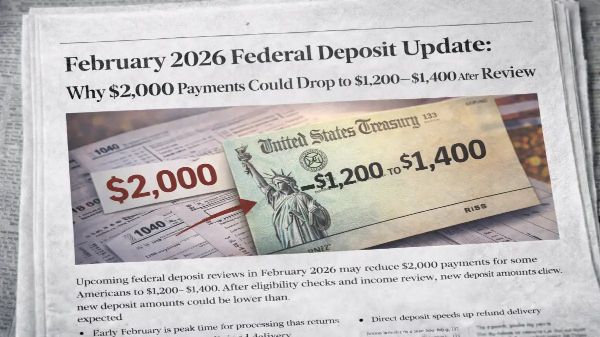 Federal deposit update February 2026, $2000 payment review USA, Federal payment reduction 2026, February 2026 deposit changes, Government deposit update USA, Federal benefits payment review, $2000 deposit cut explained, Federal payment eligibility 2026, USA financial assistance update, Federal deposit schedule February, Government payment news 2026, Federal funds review process