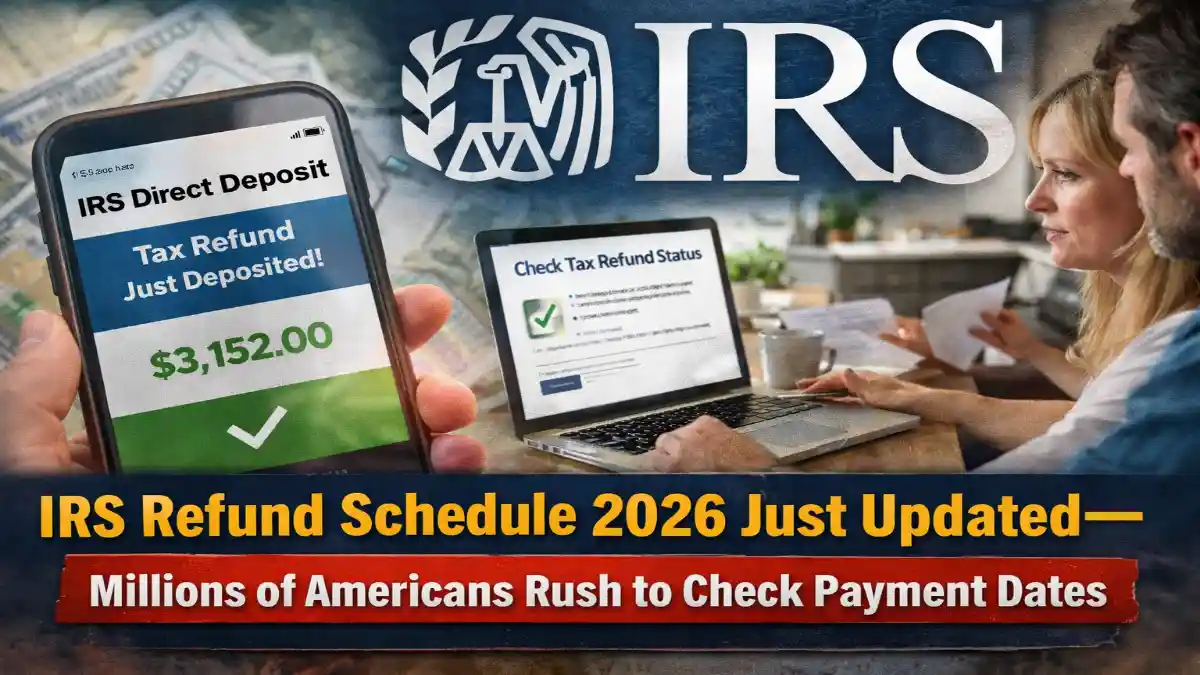 IRS refund schedule 2026 updated, IRS payment dates 2026 check now, IRS refund timeline 2026 latest news, IRS refunds rolling out nationwide USA, IRS refund update today America, IRS direct deposit refund dates 2026, IRS tax refund processing timeline USA, IRS faster refunds season update, IRS income tax refund schedule 2026, IRS refund tracker status update, IRS refund payments latest news, IRS refund date updates for Americans
